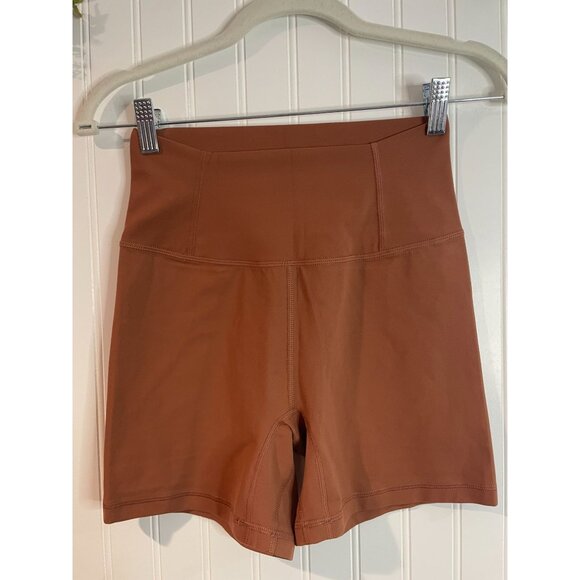 Fp movement High-Waisted Rust Brown Athletic Shorts S - Picture 1 of 14